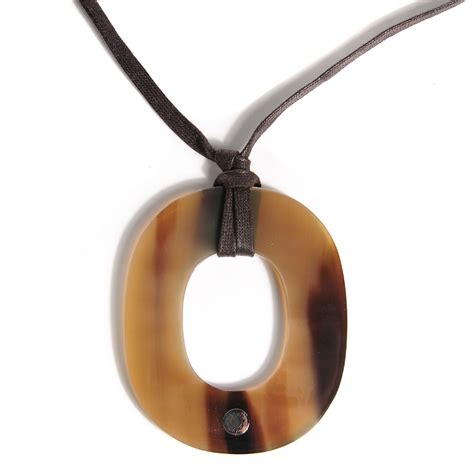 buffalo horn Hermes necklace